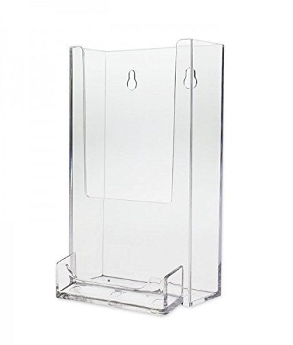 SourceOne Source One Tall Boy 4-Inch Wide Wall Mount Brochure Holder with Business Card Holder (6 Pack) - Image 2